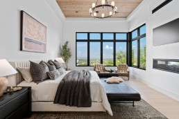 Brad Moore Builders Custom Home Bedroom Fireplace