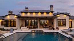 Brad Moore Builders Custom Home Pool Exterior Lights
