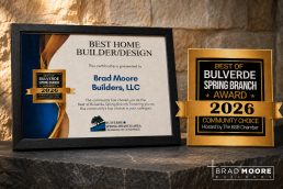 Brad Moore Builders 2026 Best of Bulverde Spring Branch award